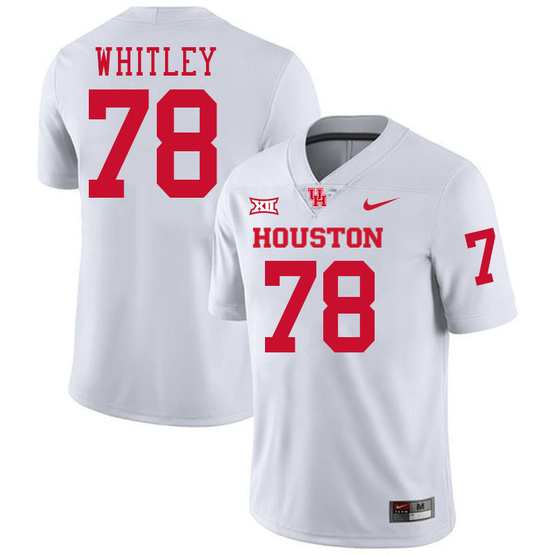 Wilson Whitley Houston Jersey,Houston Cougars #78 Wilson Whitley Jersey Youth College Uniforms-White